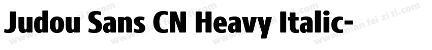 Judou Sans CN Heavy Italic字体转换